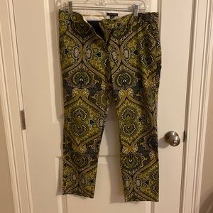 Green patterned pants